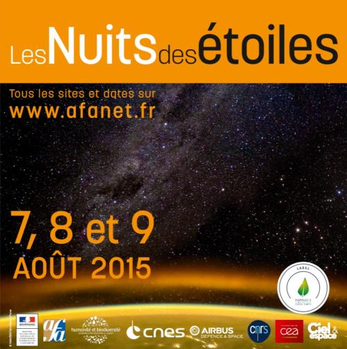 Affiche Nuit des Etoiles 2015 (image AFA)