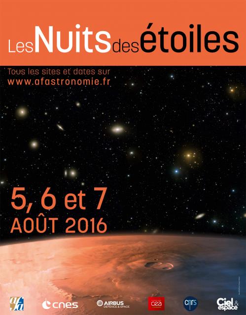 Affiche Nuits des étoiles 2016 (image AFA)