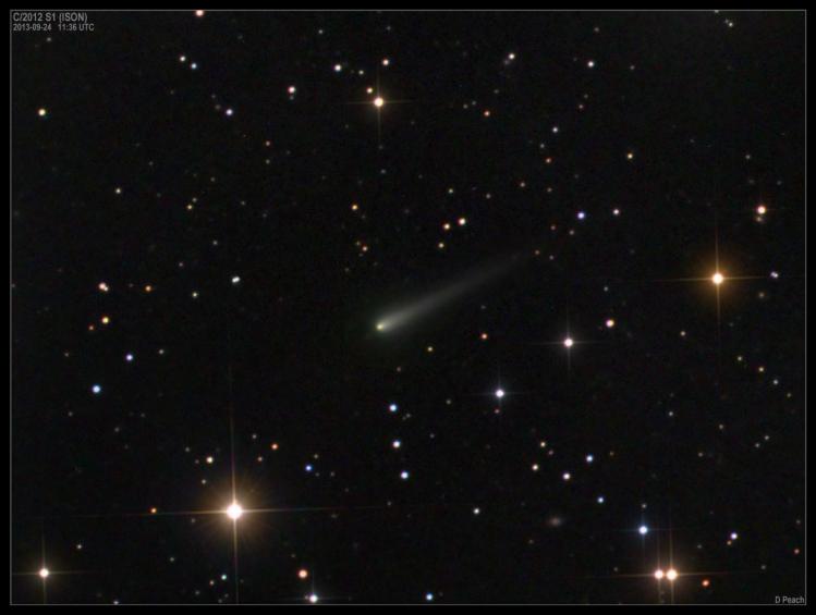 La comète Ison, le 24 Septembre 2013 (image Damien Peach)