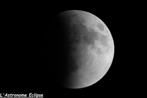 L'éclipse à 03h39 (image L'Astronome Eclipse)