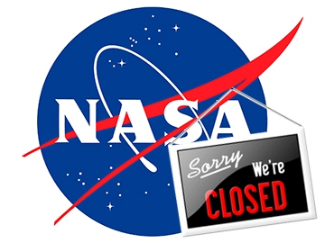Logo NASA fermée (image C&E)