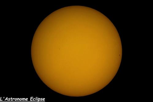 Apparence du Soleil le 21 Juin 2016 (image L'Astronome Eclipse)