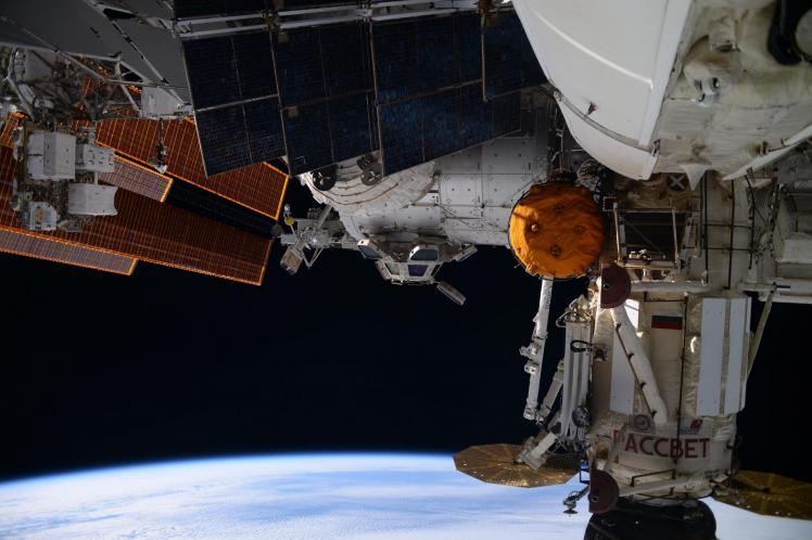 Thomas Pesquet à bord de l'ISS (image NASA-ESA)