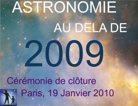 Clôture de l'Année Mondiale de l'Astronomie (image UAI)