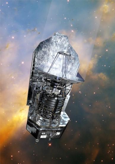 Vue d'artiste du télescope spatial Herschel (image NASA)
