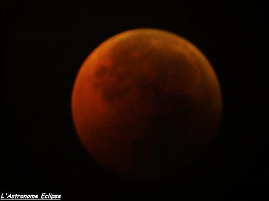 Photo de l'éclipse lunaire du 15 Juin 2011 (image Jean-Baptiste Faupin)