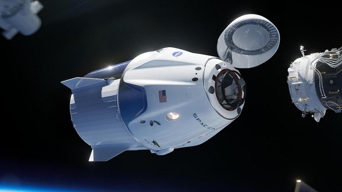 Amarrage de la capsule Dragon (image SpaceX)