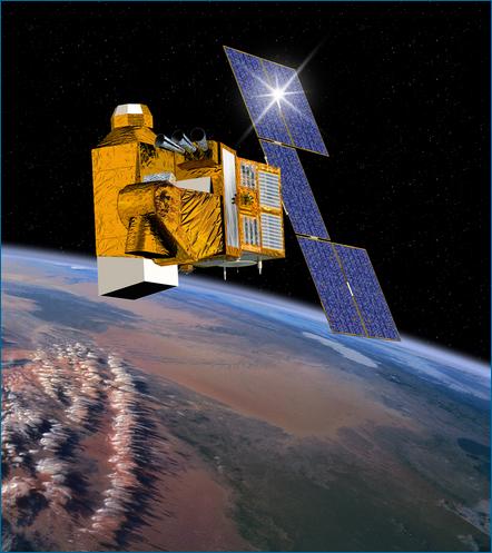 Vue d'artiste du satellite Helios-2B (image CNES)