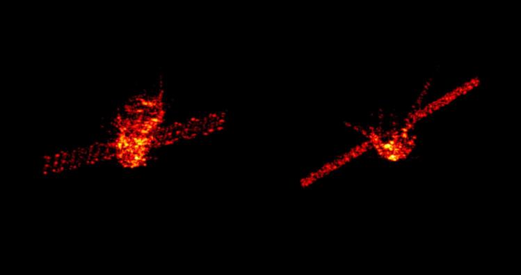 Image radar de Tiangong - 28 Mars 2018 (image Fraunhofer FHR)