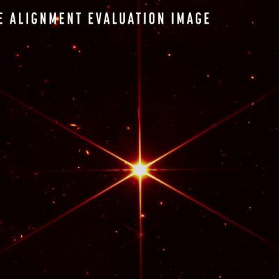 Image-test du système optique du JWST (image NASA)