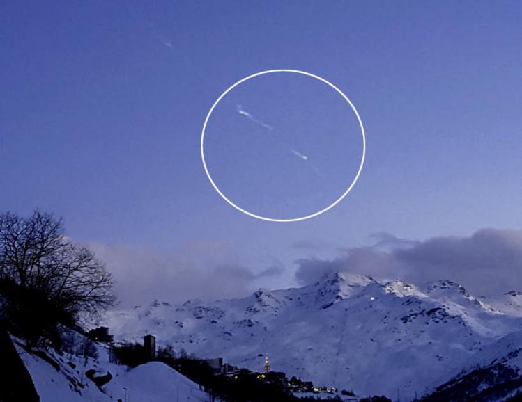 L'entrée atmosphérique vue depuis l'Isère (image B. Housset)