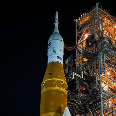 Le module de service au sommet de la fusee sls image chandan khanna 