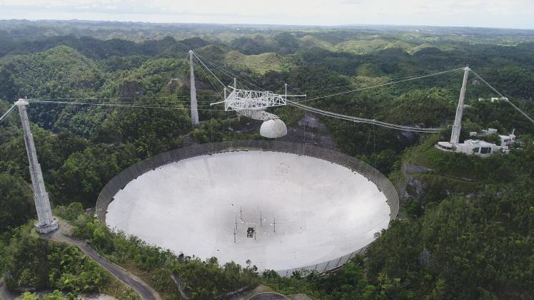 Le radiotélescope ARECIBO (image NAIC)