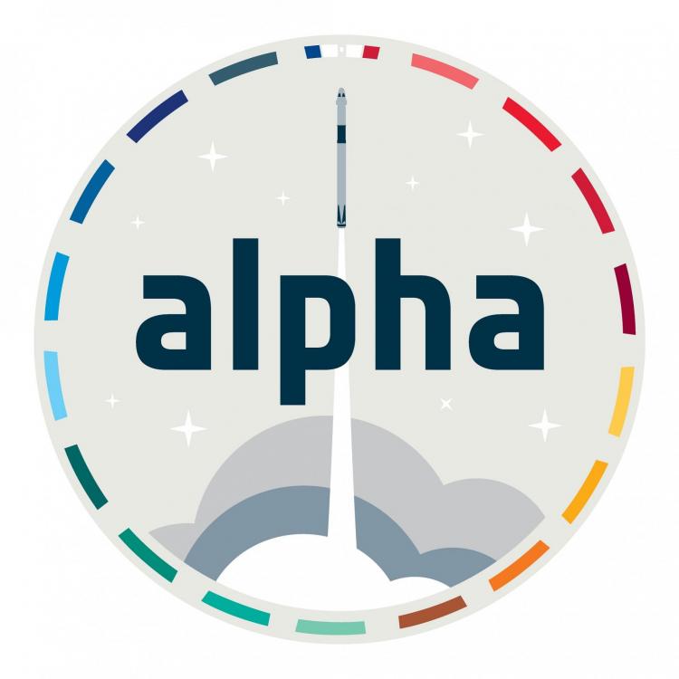 Logo de la mission ALPHA (image CNES)