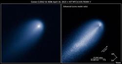 Ison vue par Hubble le 10 Avril 2013 (image NASA)