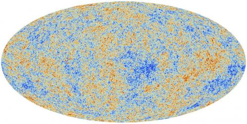 Représentation du fond diffus cosmologique (image planck.fr)