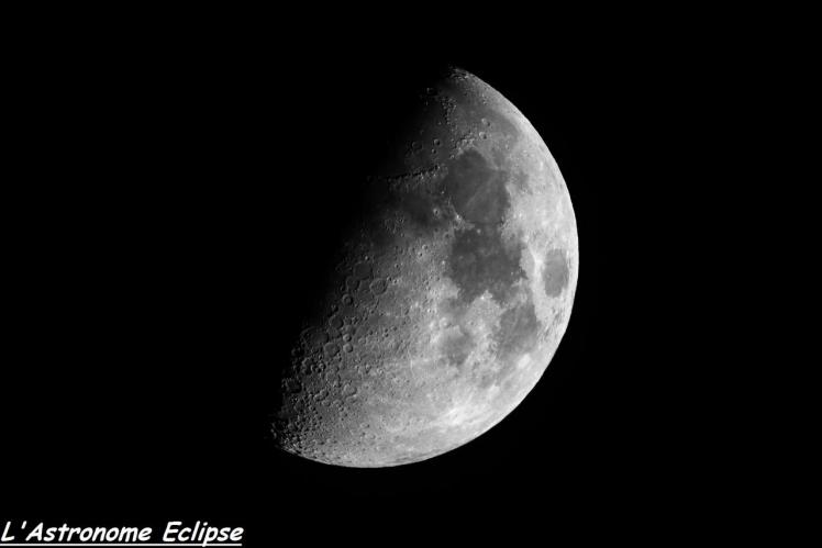 Quartier lunaire photographié à travers la brume (image L'Astronome Eclipse)