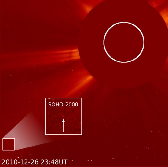 Cliché obtenu par le télescope SOHO (image NASA)