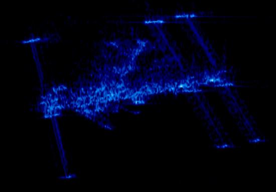 L'ISS vue par le satellite TerraSAR-X (image EADS)