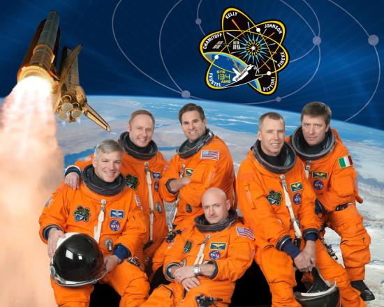 L'équipage de la mission STS-134 (image NASA)