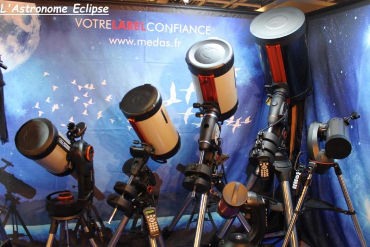 Télescopes de différents diamètres (image Jean-Baptiste Faupin)