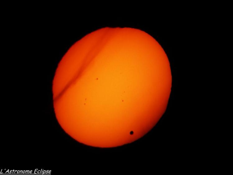 Transit de Vénus du 6 Juin 2012 (Image L'Astronome Eclipse)