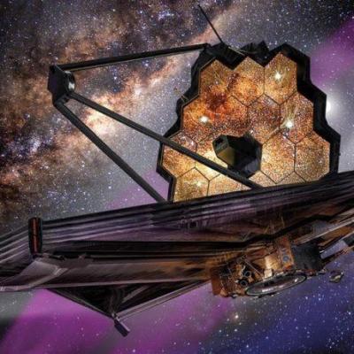 Vue d'artiste du JWST (image NASA)